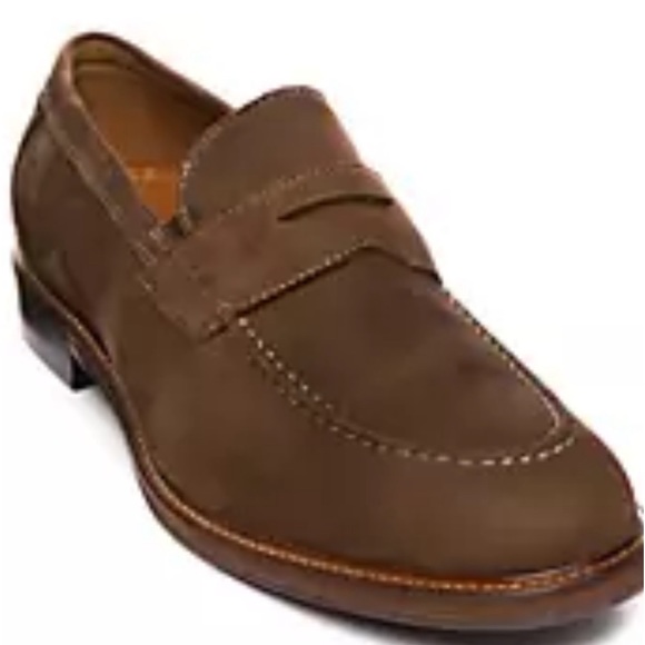 JOHNSTON & MURPHY Brown SUEDE PENNY LOAFER 20-3688 Size 8.5 - Picture 1 of 8